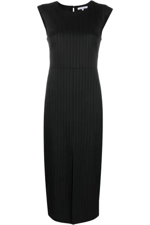 Patrizia Pepe Pinstripe-print flannel midi dress