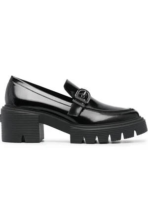 Stuart Weitzman Maverick Soho 75mm leather loafers