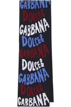 Dolce & Gabbana Intarsia-knit logo scarf