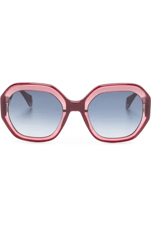 GIGI Bright geometric-frame sunglasses