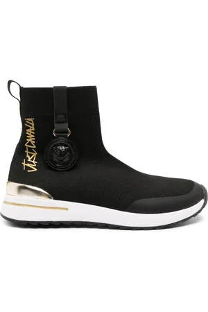 Roberto Cavalli Logo-print sock-ankle sneakers