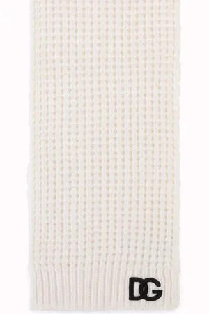 Dolce & Gabbana DG-logo knitted scarf