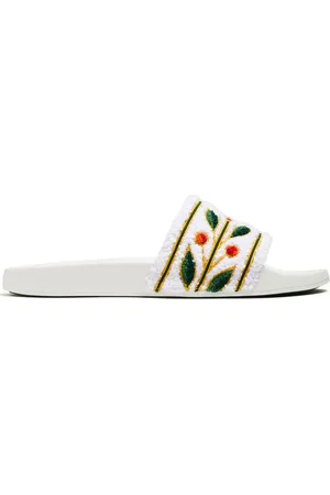 Casablanca Embroidered terry slides