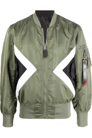Alpha Industries Contrasting panel-detail bomber jacket