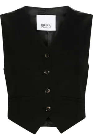 ERIKA CAVALLINI Single-breasted cropped waistcoat