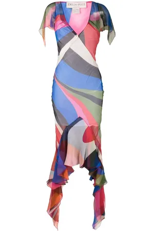 Puccini Goccia-print silk dress