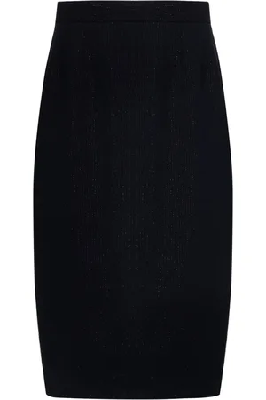 Dior 1990s pinstripe lurex pencil skirt