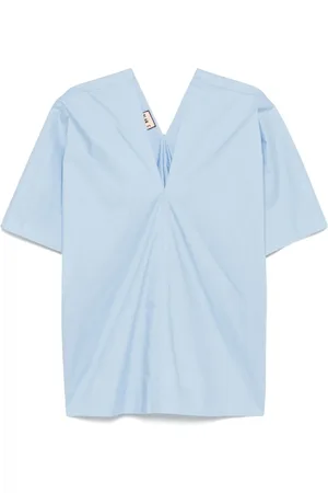 Plan C Cotton V-neck blouse