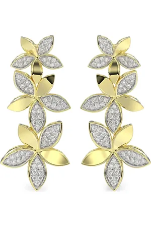 Marchesa Notte 18kt yellow Wild Flower diamond earrings