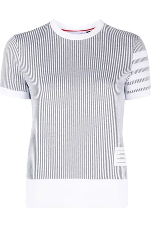 Thom Browne 4-Bar striped knitted top