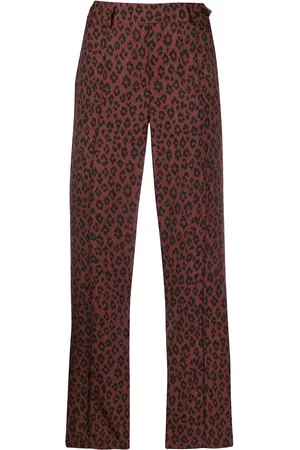 A.P.C. Cropped leopard print trousers