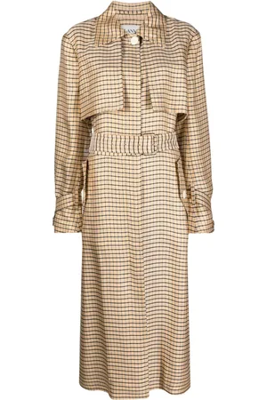 Lanvin Checkered trench coat