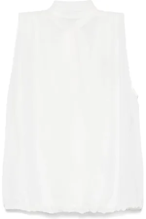 BLUMARINE Scarf-detail georgette top