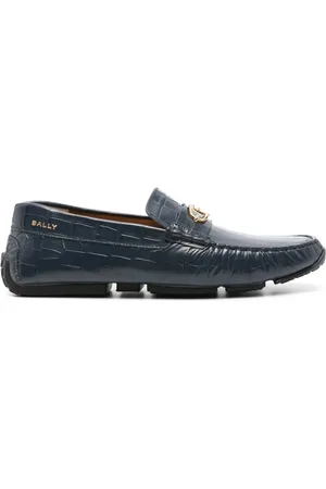 Bally Embossed crocodile-effect loafers
