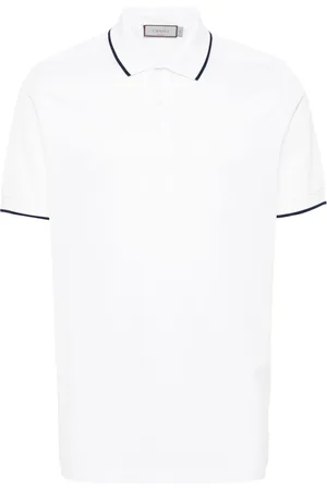 CANALI Contrasting-border polo shirt