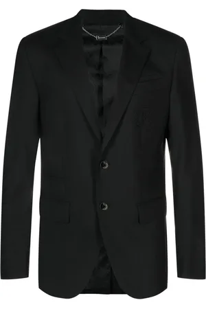 BILLIONAIRE Crest-motif single-breasted blazer
