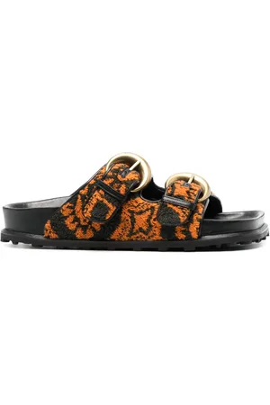 Marine Serre Oriental Towels sandals