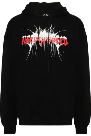 44 Label Group Speed Demon-logo cotton hoodie