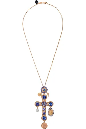 Dolce & Gabbana 18kt yellow Tradition cross pendant necklace