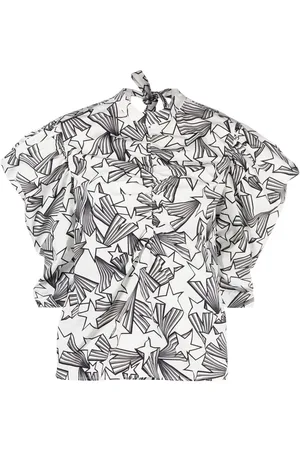 Msgm Shooting Stars-print puff-sleeve blouse