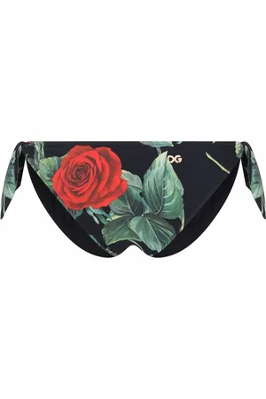 Dolce & Gabbana Rose-print bikini bottoms