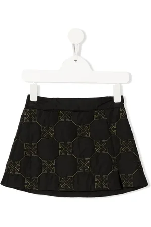 OFF-WHITE Embroidered-logo flared skirt