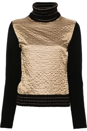 VERSACE 2000s quilted wool jumper