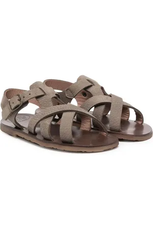 PèPè Cross-strap leather sandals