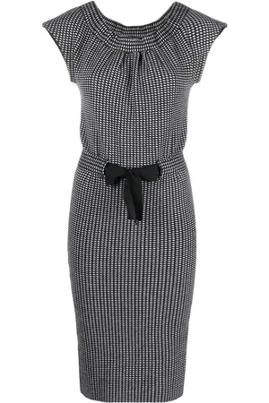 Dior 2010 belted knitted dress