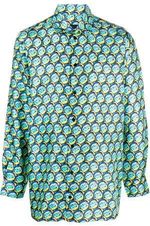 Botter Graphic-print satin-finish shirt