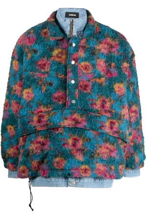 EgonLab Floral-print high-neck bomber jacket