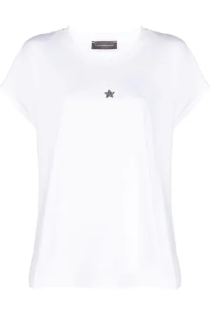 LORENA ANTONIAZZI Crystal-embellished star T-shirt