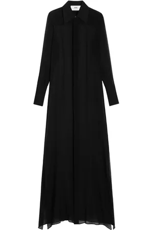 Ami Sheer silk maxi dress