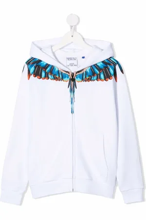 MARCELO BURLON Wings-print zipped hoodie