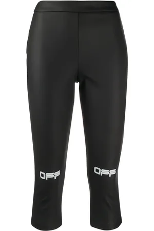 OFF-WHITE Logo print cropped leggings