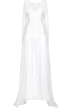 Dolce & Gabbana Corseted silk-blend gown