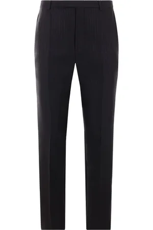 Saint Laurent Striped pressed-crease trousers