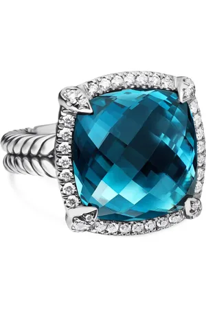 David Yurman Sterling Chatelaine Pavé topaz and diamond ring (14mm)