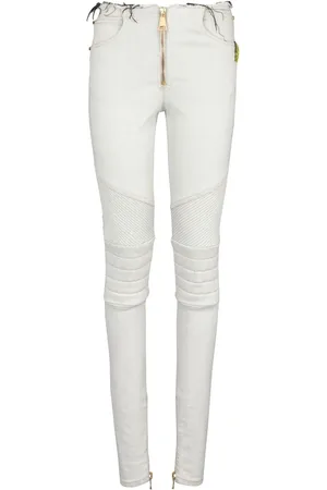 Balmain Slim-fit ribbed jeans