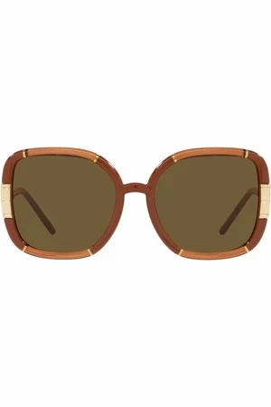 Tory Burch Logo-hinge square-frame sunglasses
