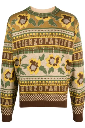 Kenzo Fair isle intarsia-knit crew-neck jumper