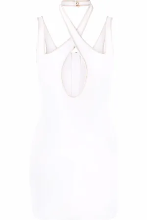 Balmain Contrast-trim sleeveless dress
