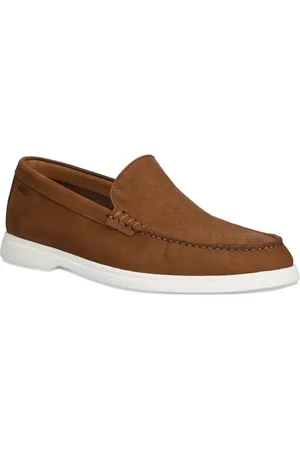 HUGO BOSS Textured-leather loafers