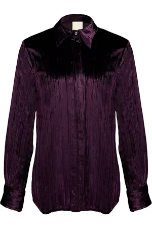 Paula Plissé velvet shirt