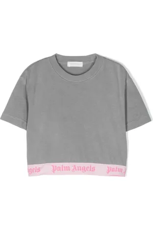 Palm Angels Logo-underband cropped T-shirt