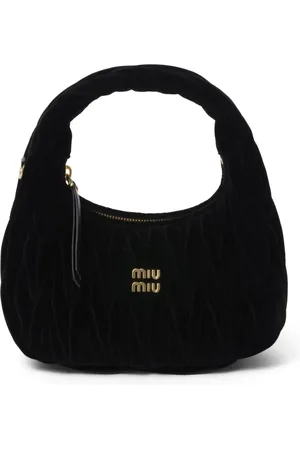 Miu Miu Wander matelassé velvet shoulder bag