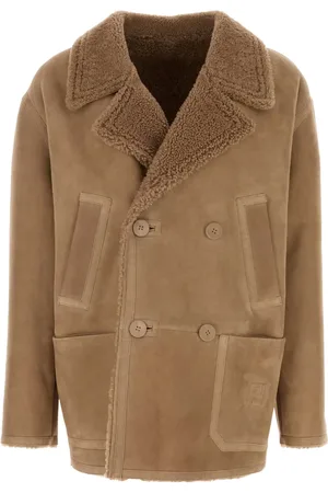 Fendi Double-breasted shearling jacket