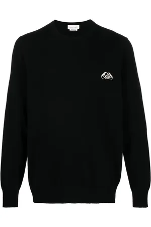 Alexander McQueen Logo-embroidered cashmere blend jumper