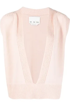 Sa Su Phi Plunging V-neck cashmere top