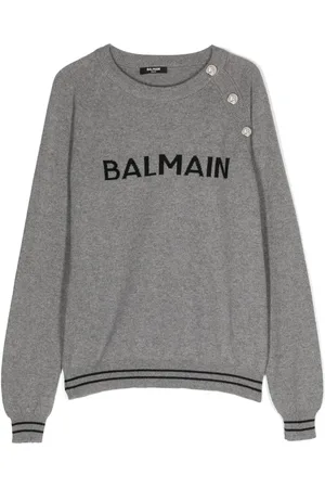 Balmain Intarsia-knit logo jumper